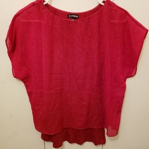 Shimmery Red Express Blouse